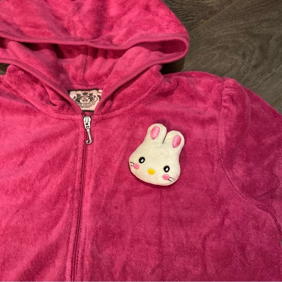 Vintage Juicy Couture Terry zipup hoodie sleeveless kawaii style full back logo - Picture 3 of 10